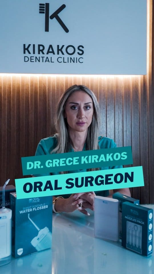 Load video: dr grece kirakos talking about the importance of water flossing and the maximum oral care routine